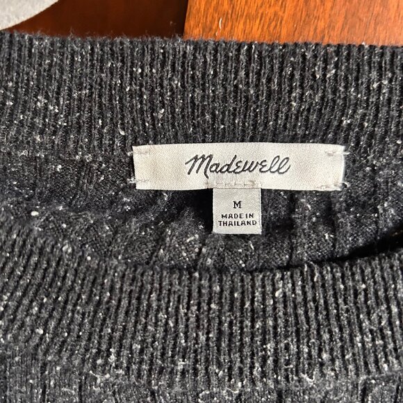 Madewell Cropped Rib-Knit Longsleeve Sweater - Size M - Picture 2 of 2